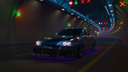Driving in Tunnel Live Wallpaper